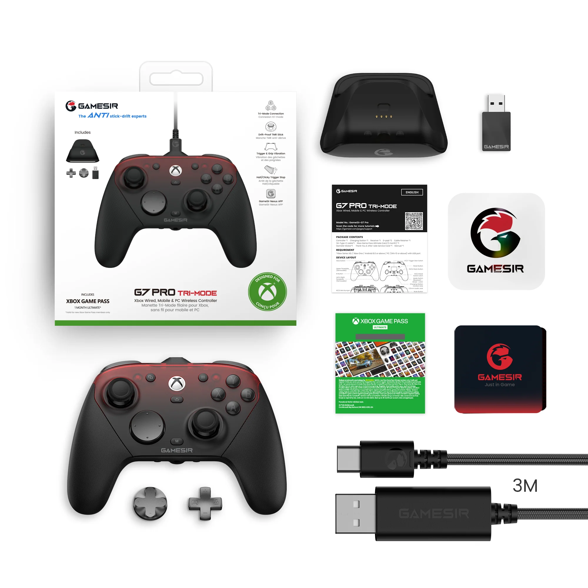 GameSir G7 Pro Tri-Mode Xbox Wired, PC & Mobile Wireless Controller - Image 15